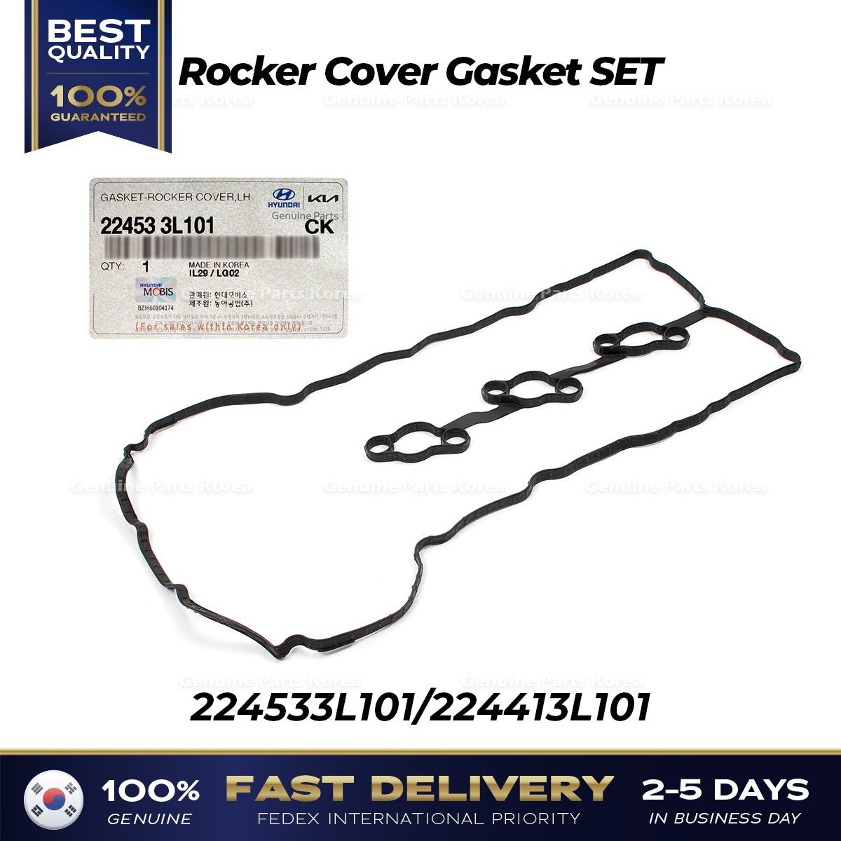 Genuine Rocker Cover Gasket SET 224533L101 224413L101 for Hyundai Genesis Kia
