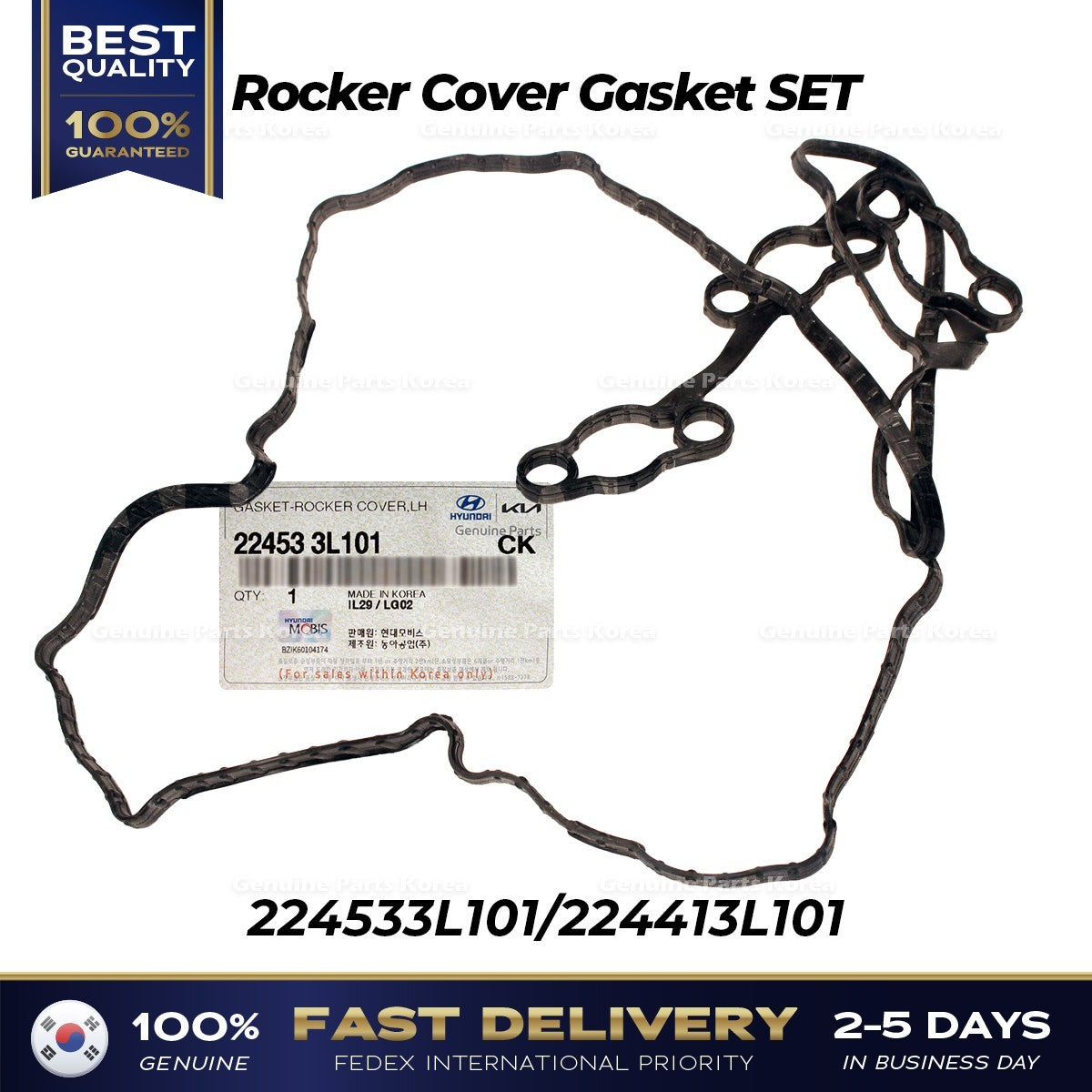 Genuine Rocker Cover Gasket SET 224533L101 224413L101 for Hyundai Genesis Kia