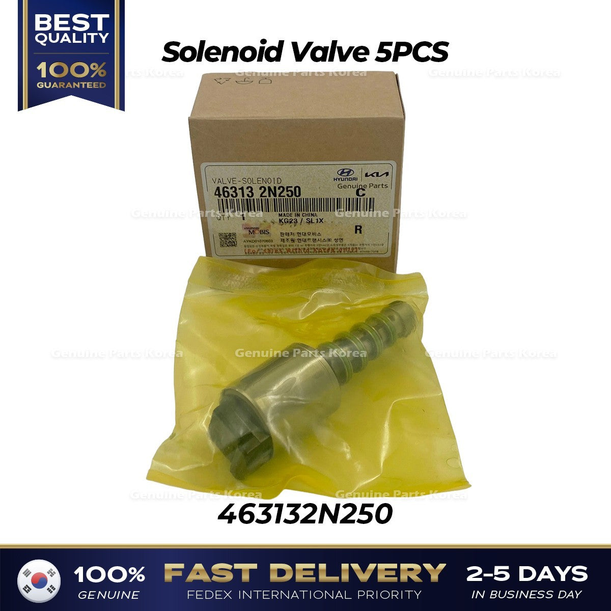 Genuine Solenoid Valve 5PCS 463132N250 for Hyundai Elantra N Kona N Kia K5