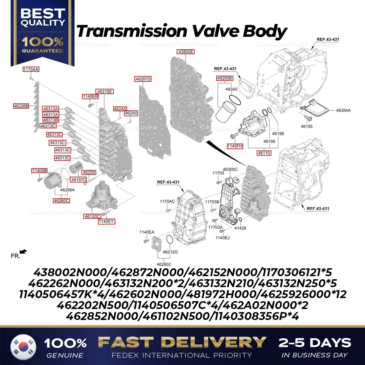 Genuine Transmission Valve Body for Hyundai Santa Fe 2020