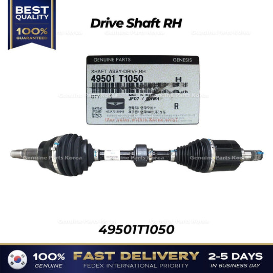 Genuine Drive Shaft RH 49501T1050 for Hyundai Genesis G80 G90
