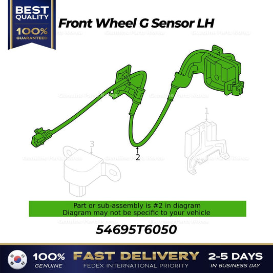 Genuine Front Wheel G Sensor LH 54695T6050 for Hyundai Genesis GV80