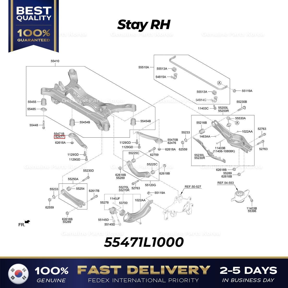 Genuine Stay RH 55471L1000 for Hyundai Sonata Kia K5
