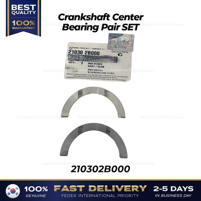 Genuine Crankshaft Center Bearing Pair SET 210302B000 for Hyundai Accent