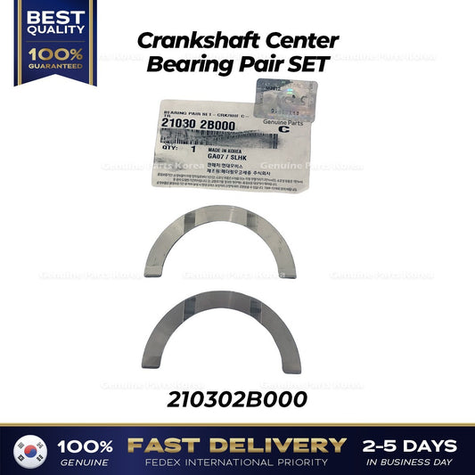 Genuine Crankshaft Center Bearing Pair SET 210302B000 for Hyundai Accent
