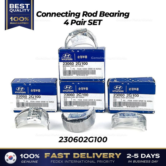 Genuine Connecting Rod Bearing 4 Pair SET 230602G100 for Hyundai Sonata Tucson