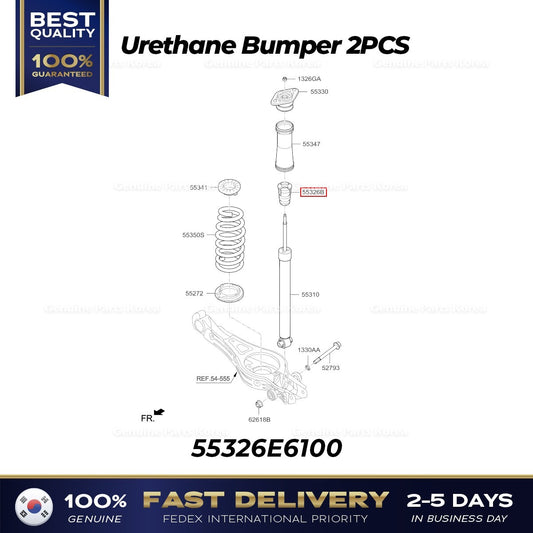 Genuine Urethane Bumper 2PCS 55326E6100 for Hyundai Sonata Hybrid Kia Cadenza