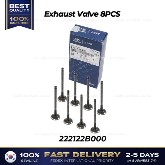 Genuine Exhaust Valve 8PCS 222122B000 for Hyundai Accent Kia Rio