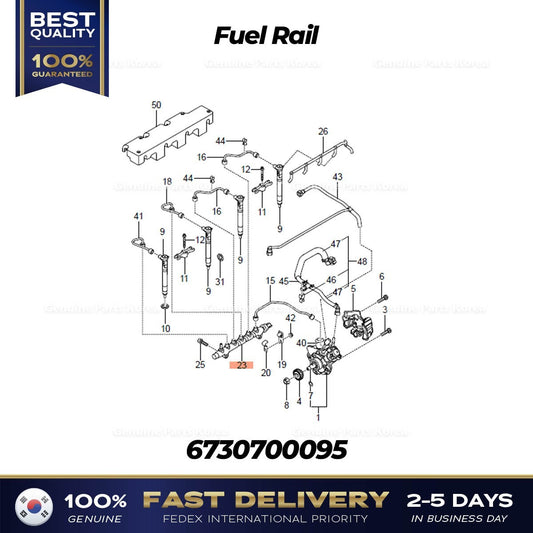 Genuine Fuel Rail 6730700095 for Ssangyong Tivoli