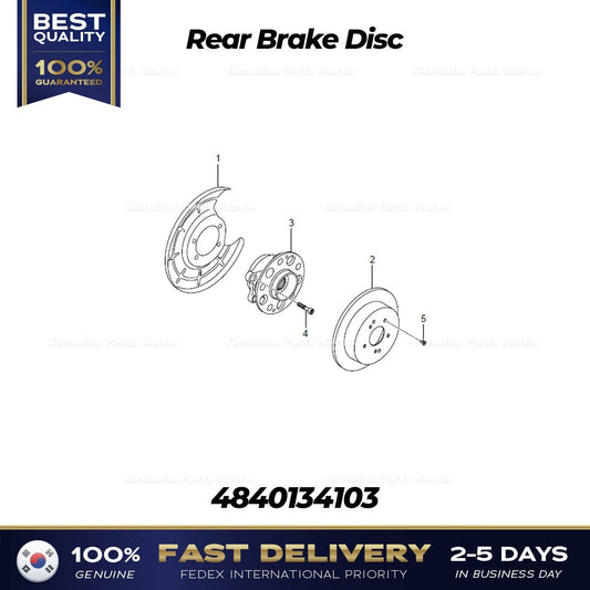 Genuine Rear Brake Disc 4840134103 for Ssangyong Korando