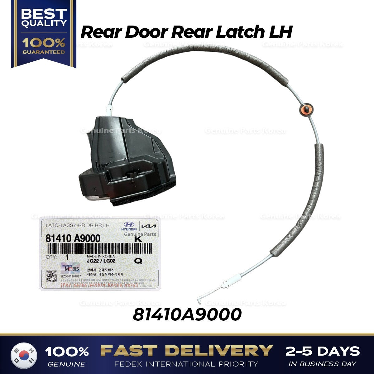 Genuine Rear Door Rear Latch LH 81410A9000 for Kia Sedona
