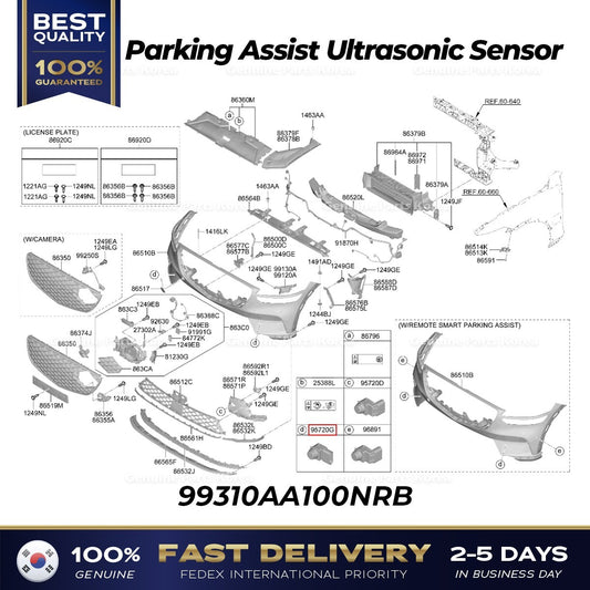 Genuine Parking Assist Ultrasonic Sensor 99310AA100NRB for Genesis GV70
