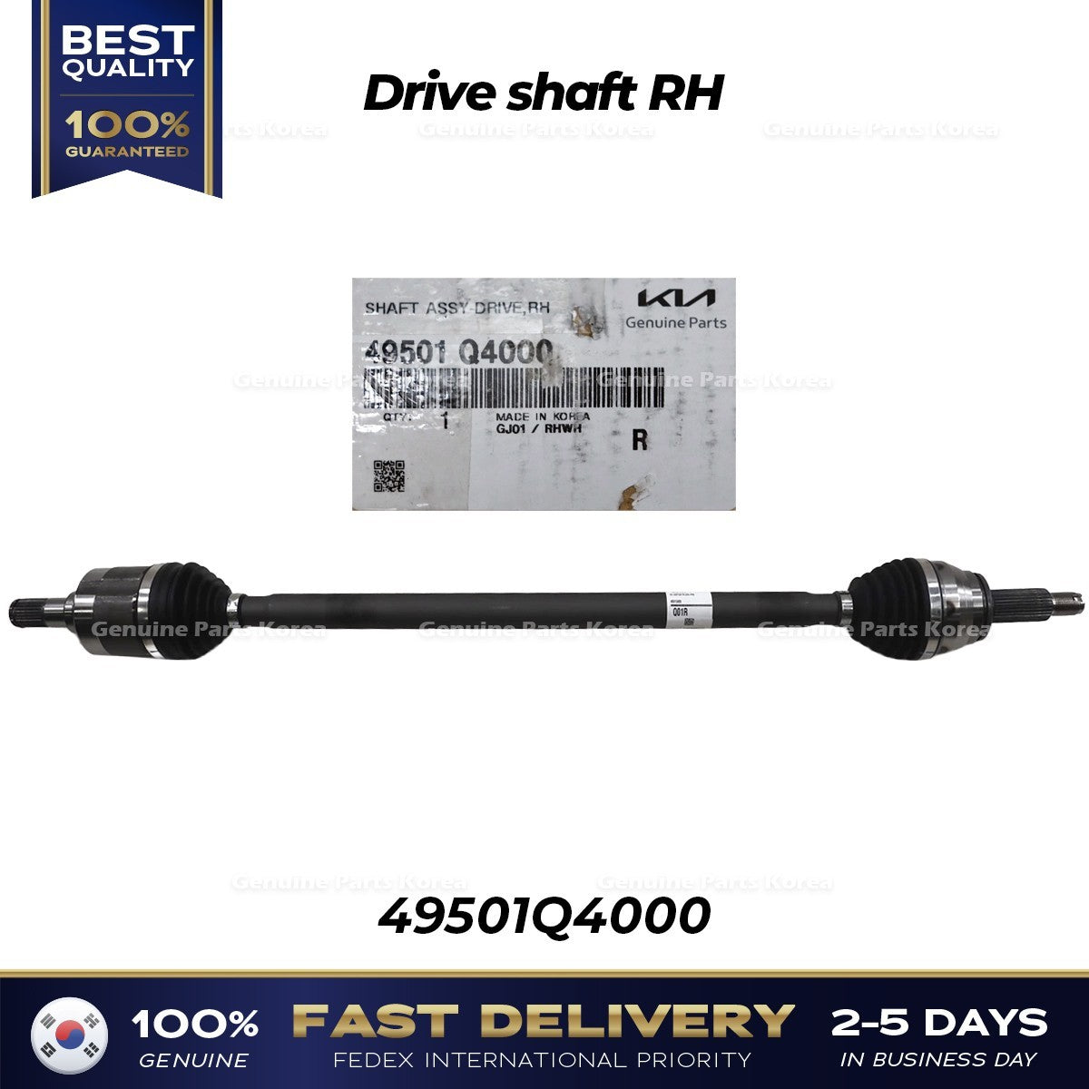 Genuine Drive shaft RH 49501Q4000 for Kia Niro EV