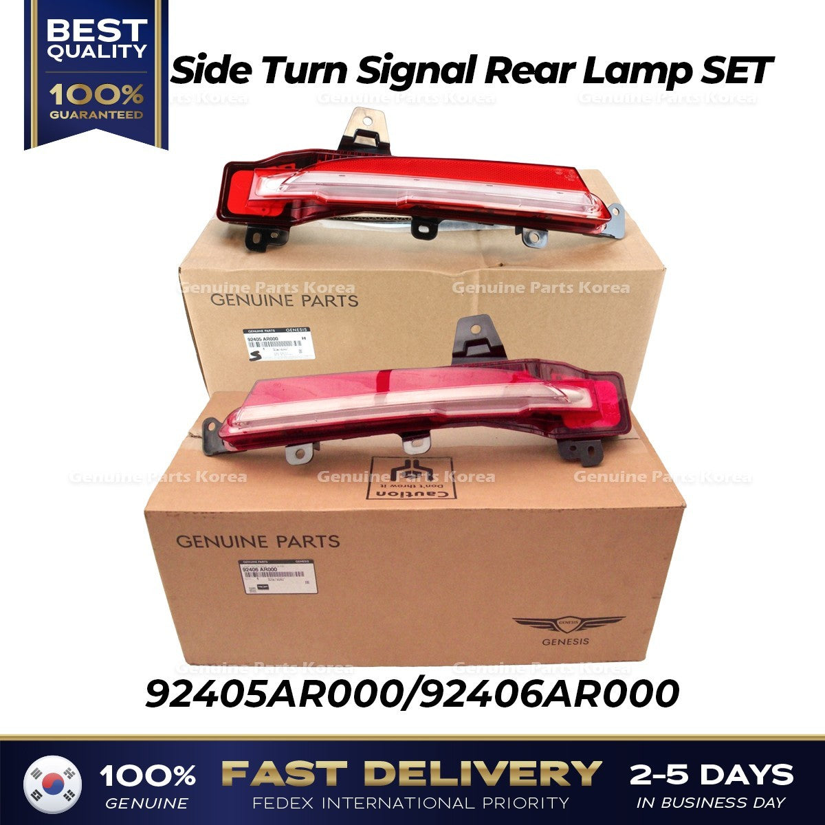 Genuine Side Turn Signal Rear Lamp SET 92405AR000 92406AR000 for Genesis GV70