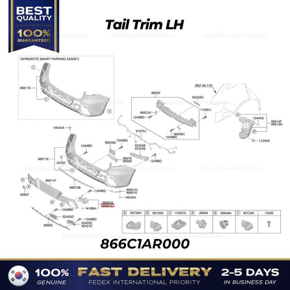Genuine Tail Trim LH 866C1AR000 for Hyundai Genesis GV70