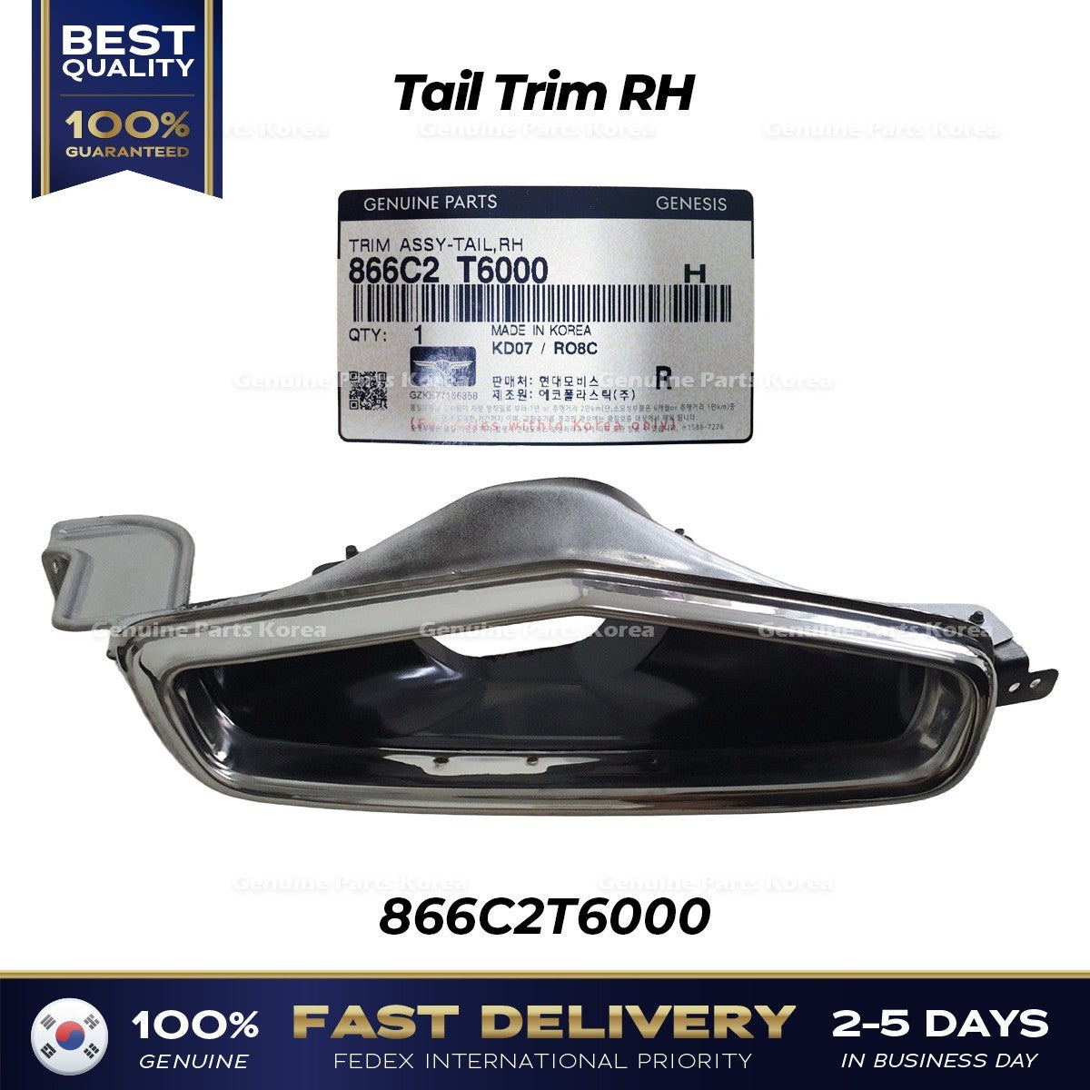 Genuine Tail Trim RH 866C2T6000 for Hyundai Genesis GV80