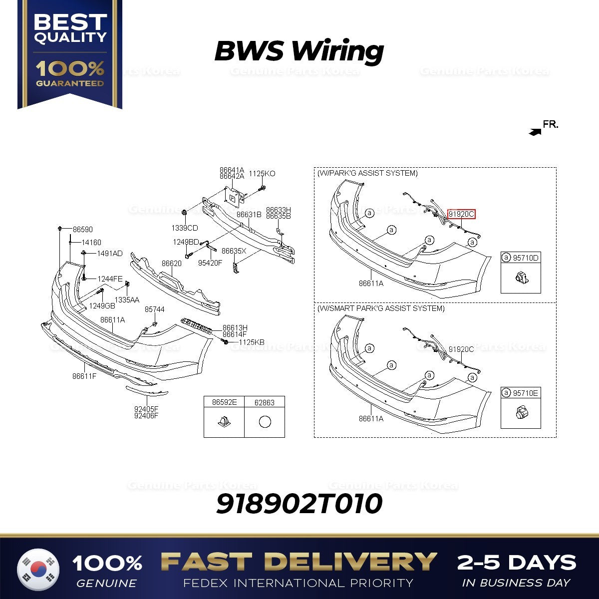 Genuine BWS Wiring 918902T010 for Kia Optima