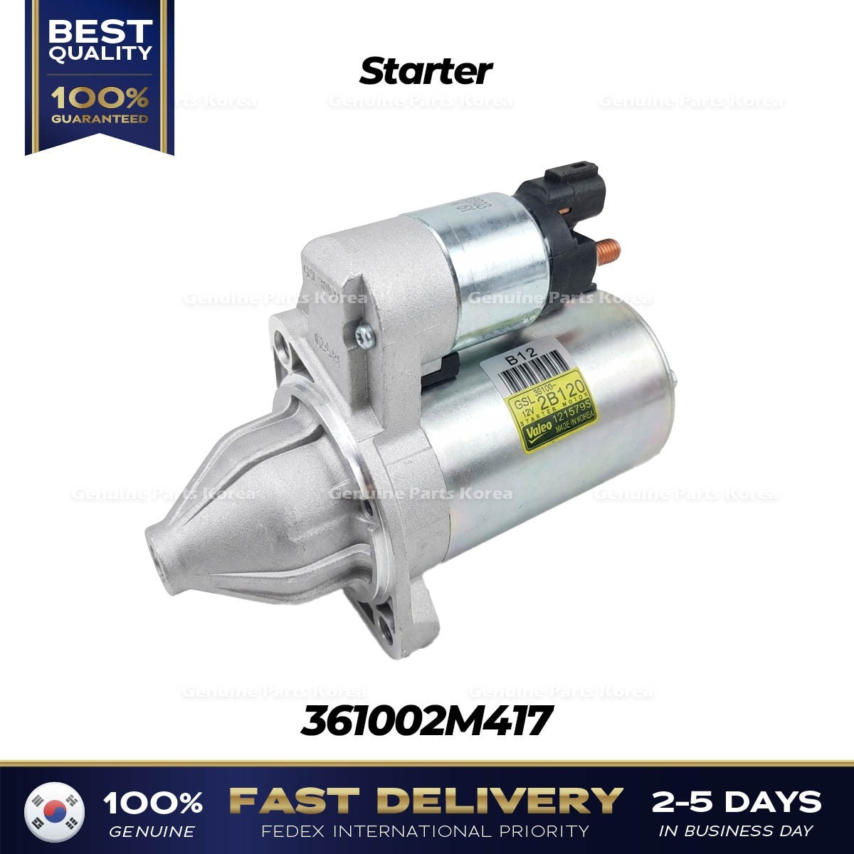 Genuine Starter 361002M417 for Hyundai Kona