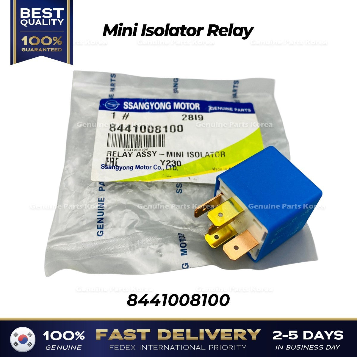 Genuine Mini Isolator Relay 8441008100 for Ssangyong Tivoli Rexton