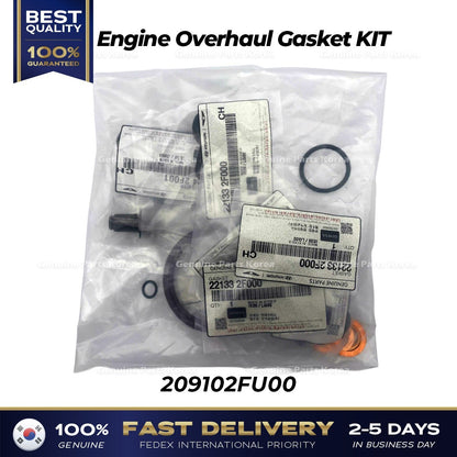 Genuine Engine Overhaul Gasket KIT 209102FU00 for Hyundai Tucson