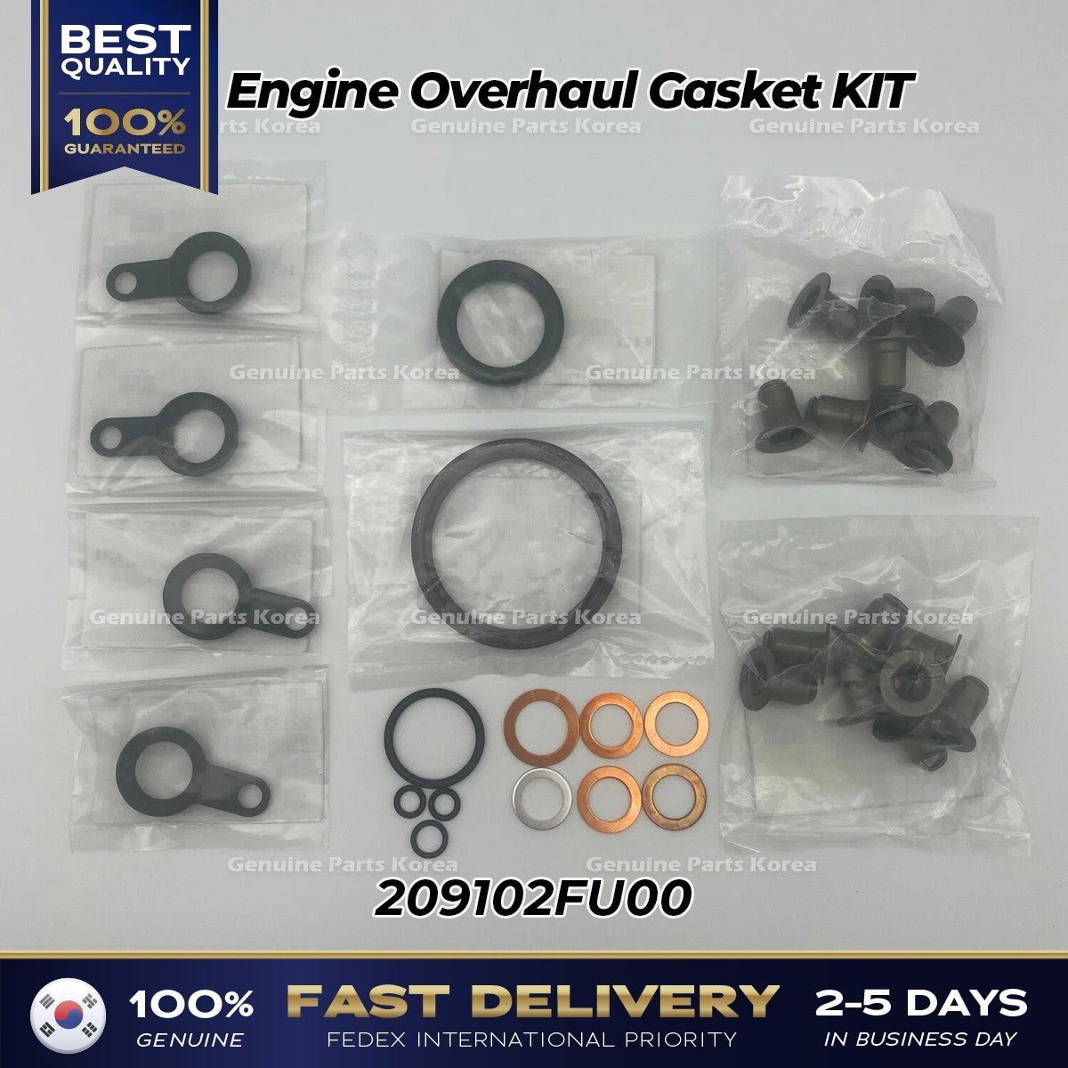 Genuine Engine Overhaul Gasket KIT 209102FU00 for Hyundai Tucson