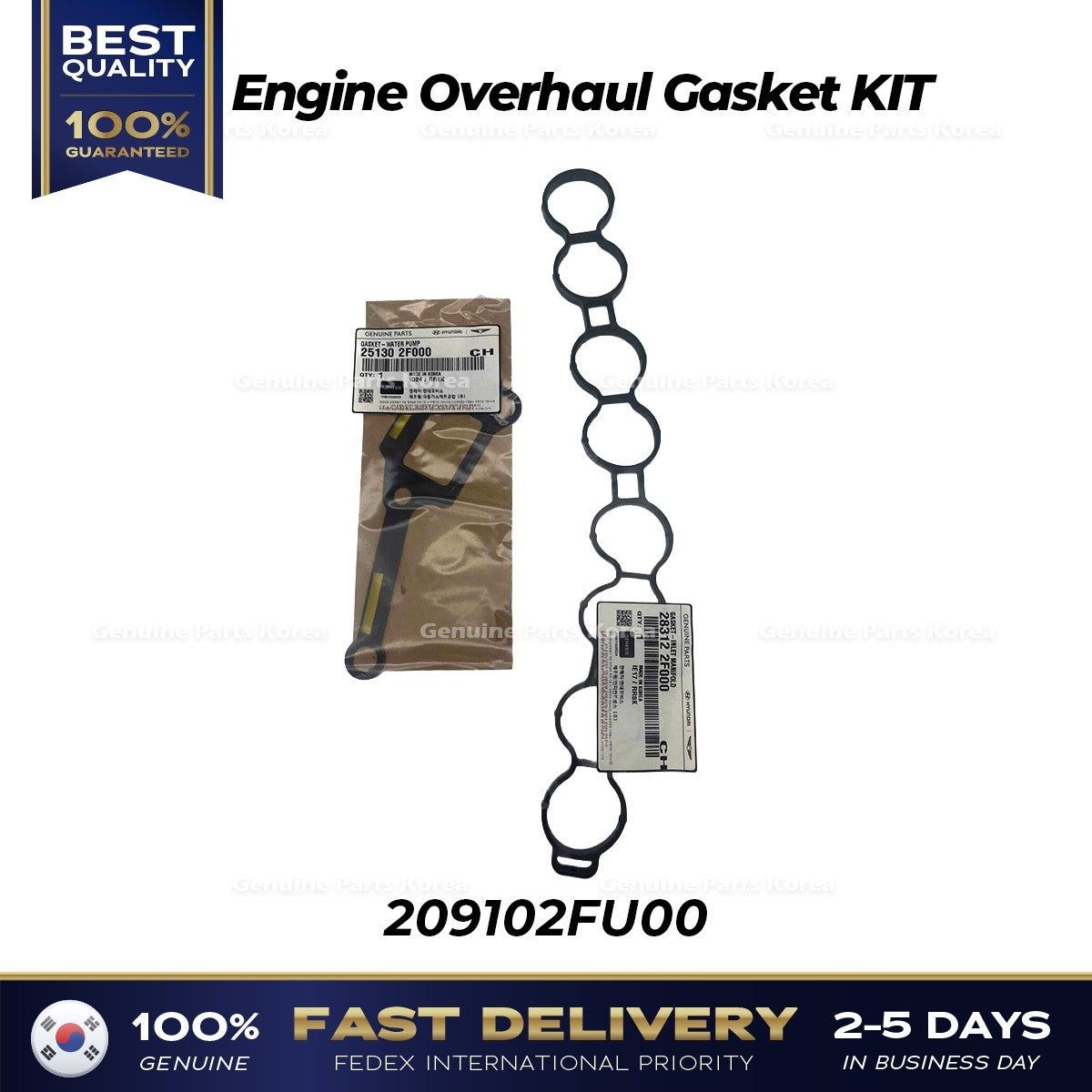 Genuine Engine Overhaul Gasket KIT 209102FU00 for Hyundai Tucson