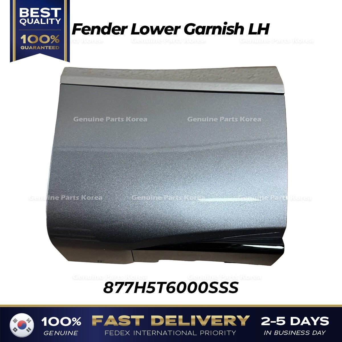 Genuine Fender Lower Garnish LH 877H5T6000SSS for Hyundai Genesis GV80