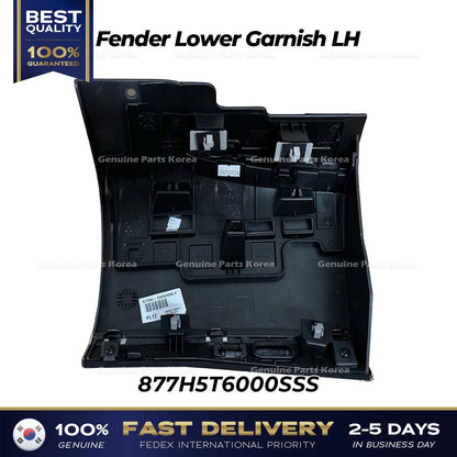 Genuine Fender Lower Garnish LH 877H5T6000SSS for Hyundai Genesis GV80