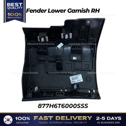 Genuine Fender Lower Garnish RH 877H6T6000SSS for Hyundai Genesis GV80