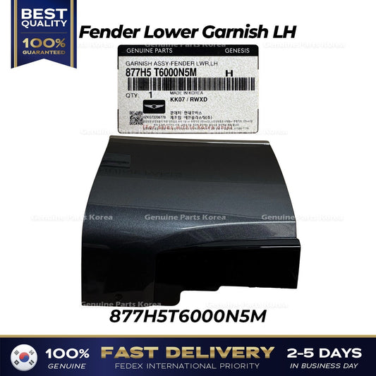 Genuine Fender Lower Garnish LH 877H5T6000N5M for Hyundai Genesis GV80