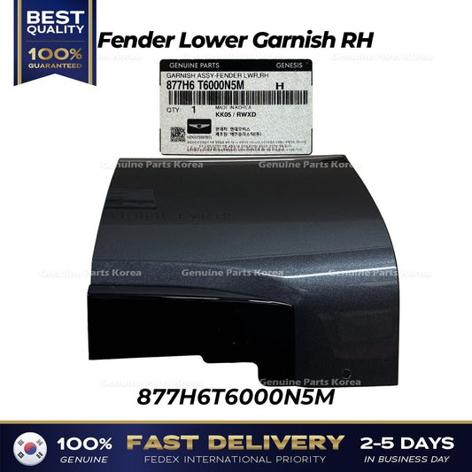 Genuine Fender Lower Garnish RH 877H6T6000N5M for Hyundai Genesis GV80