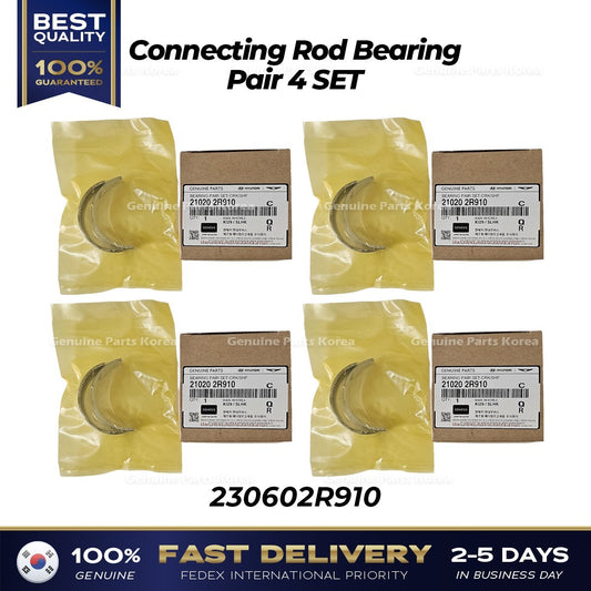Genuine Connecting Rod Bearing Pair 4 SET 230602R910 for Hyundai Genesis Kia