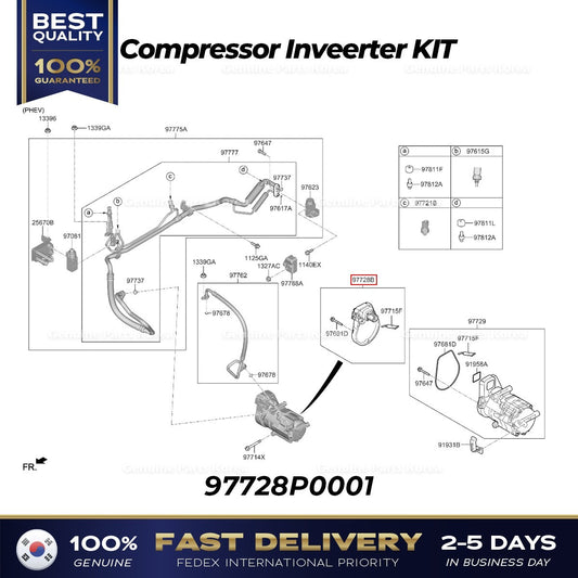 Genuine Compressor Inveerter KIT 97728P0001 for Hyundai Tucson Kia Sportage