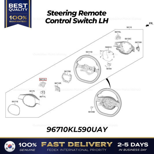 Genuine Steering Remote Control Switch LH 96710KL590UAY for Hyundai Ioniq 6