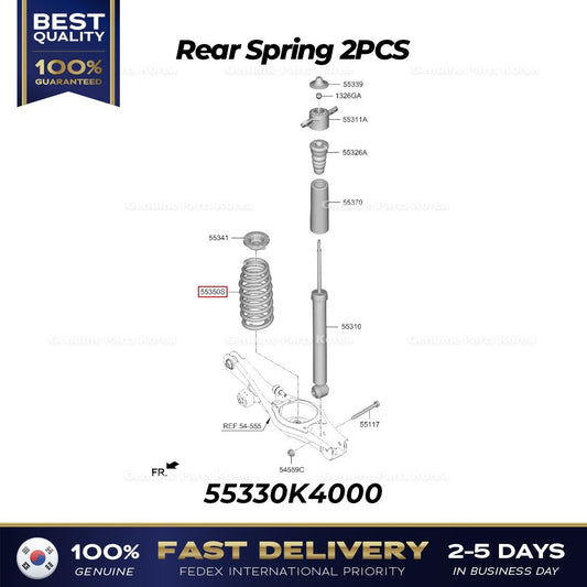 Genuine Rear Spring 2PCS 55330K4000 for Hyundai Kona