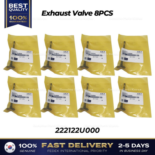 Genuine Exhaust Valve 8PCS 222122U000 for Hyundai Kona Kia Seltos