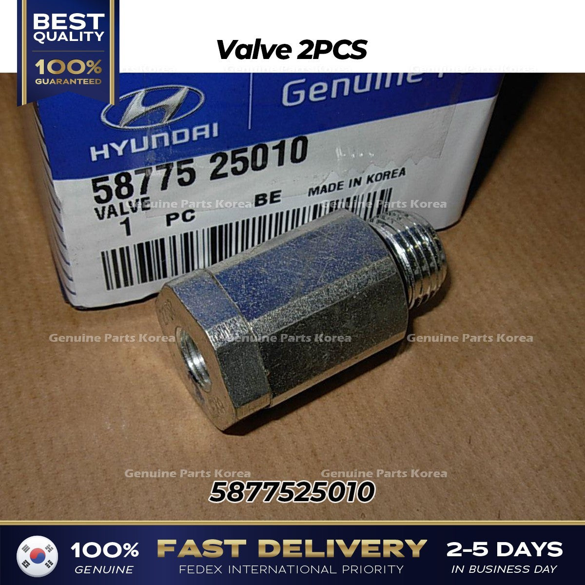Genuine Valve 2PCS 5877525010 for Hyundai Accent Elantra