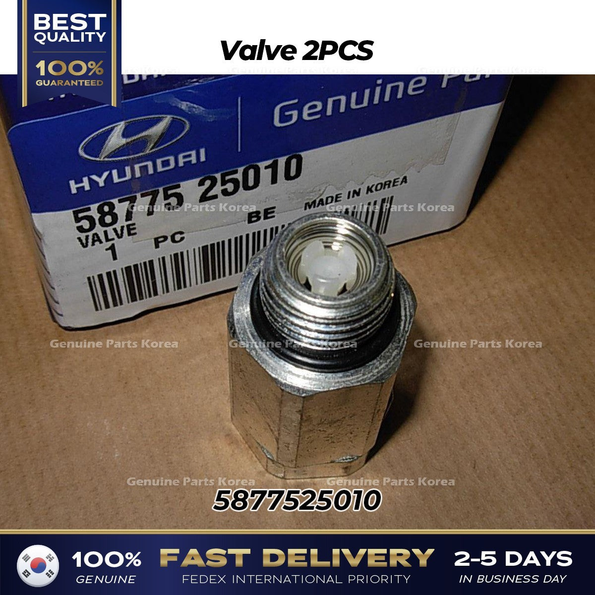 Genuine Valve 2PCS 5877525010 for Hyundai Accent Elantra