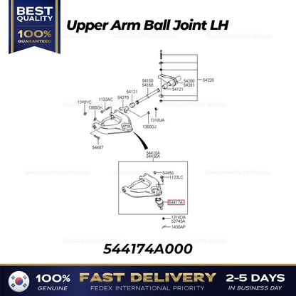 Genuine Upper Arm Ball Joint LH 544174A000 for Hyundai H100