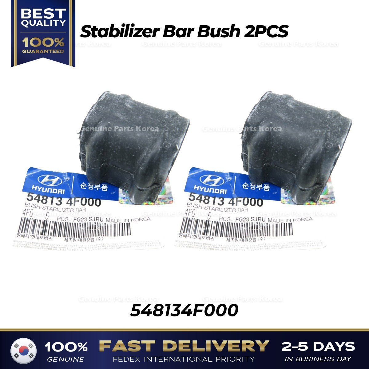 Genuine Stabilizer Bar Bush 2PCS 548134F000 for Hyundai Porter II