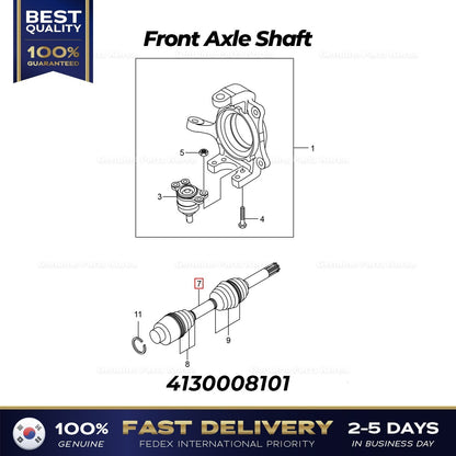 Genuine Front Axle Shaft 4130008101 for Ssangyong Rexton