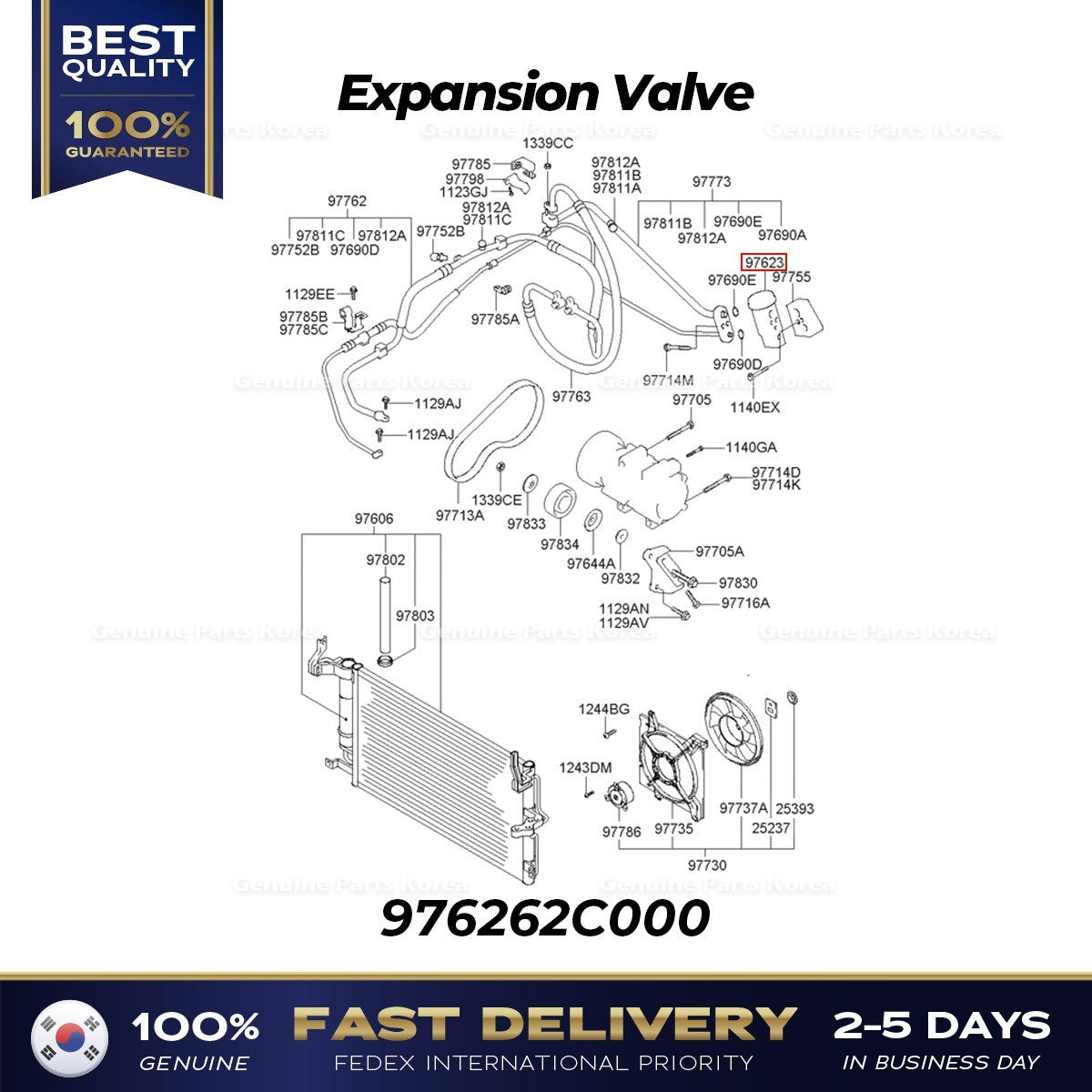 Genuine Expansion Valve 976262C000 for Hyundai Tucson
