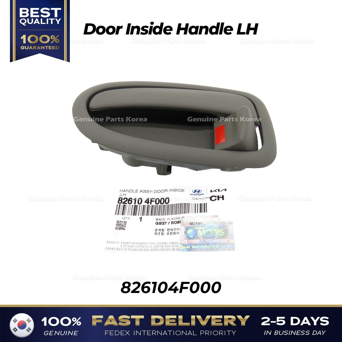 Genuine Door Inside Handle LH 826104F000 for Hyundai Porter II