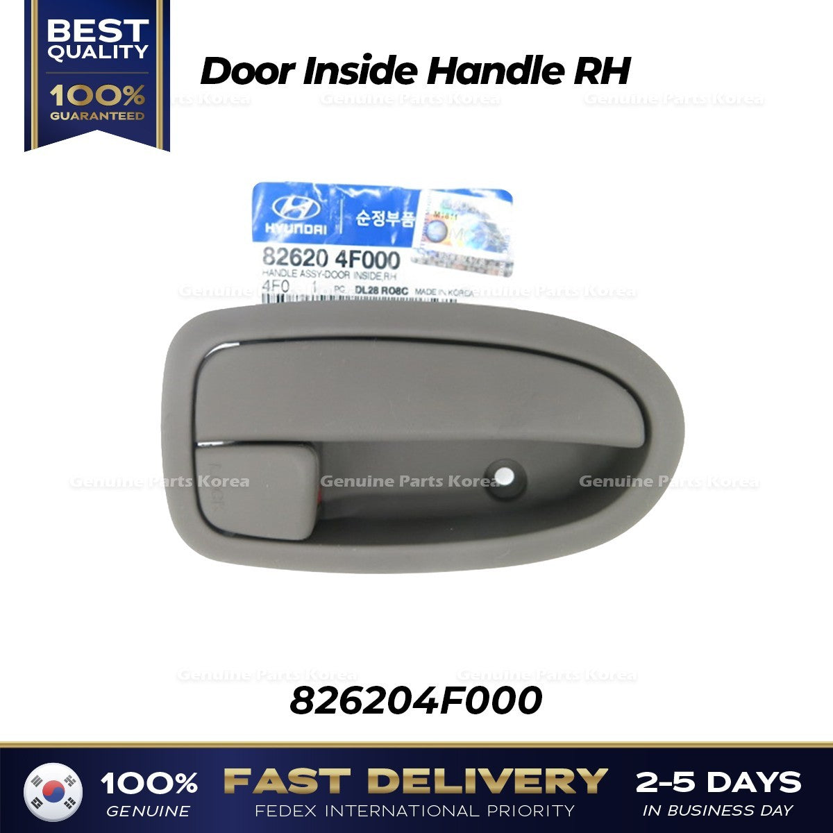 Genuine Door Inside Handle RH 826204F000 for Hyundai Porter II