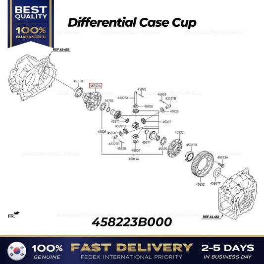 Genuine Differential Case Cup 458223B000 for Hyundai Sonata Kia Forte