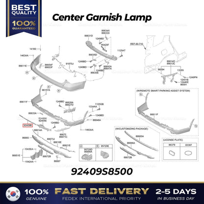 Genuine Center Garnish Lamp 92409S8500 for Hyundai Palisade