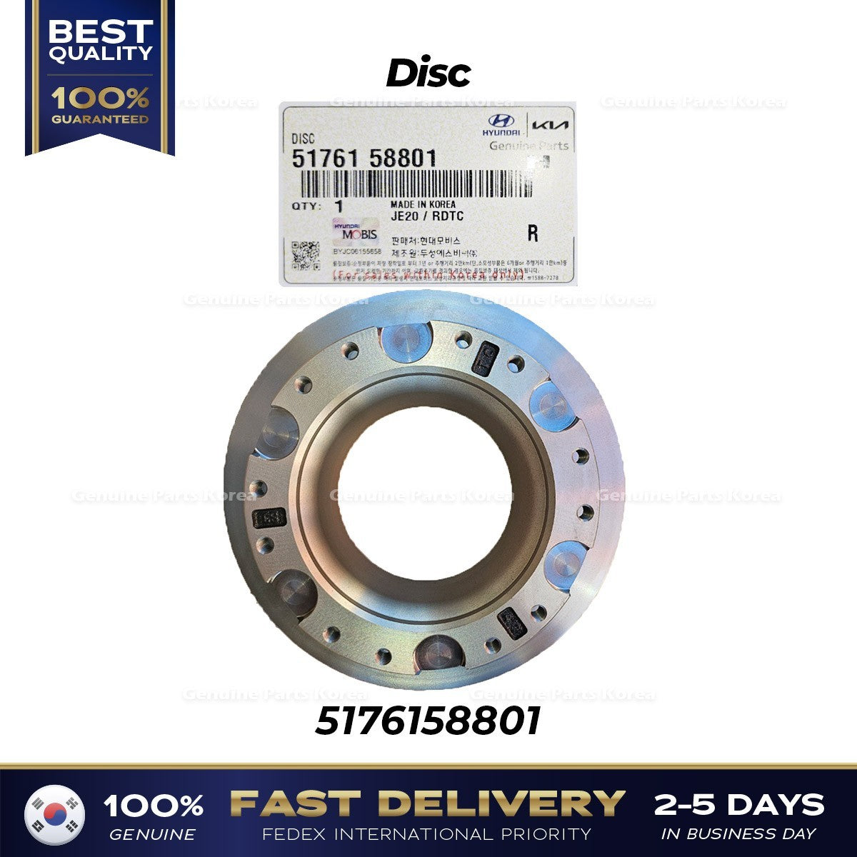 Genuine Disc 5176158801 for Hyundai Mighty