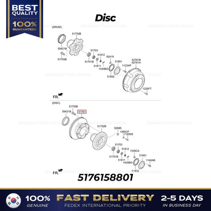 Genuine Disc 5176158801 for Hyundai Mighty