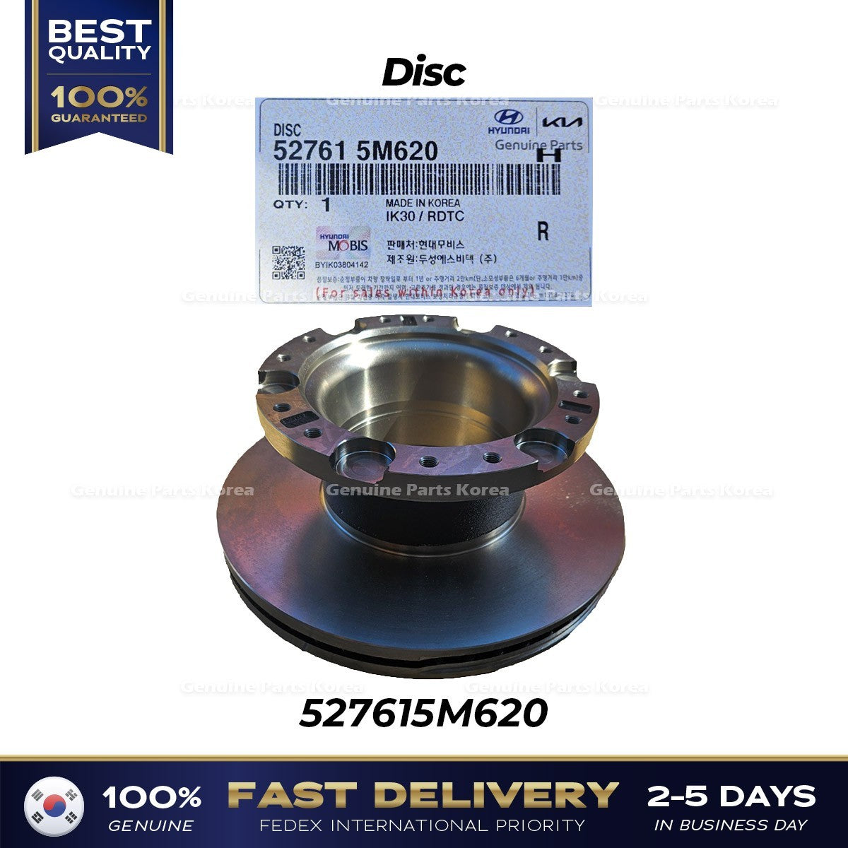 Genuine Disc 527615M620 for Hyundai Mighty