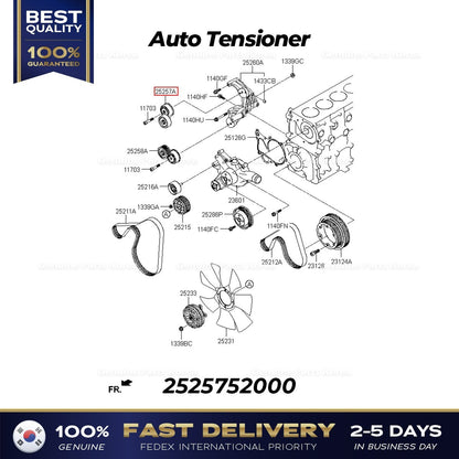 Genuine Auto Tensioner 2525752000 for Hyundai Mighty
